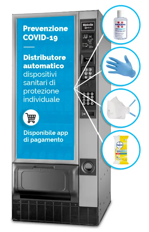 distributore mascherine guanti gel salviette igienizzanti